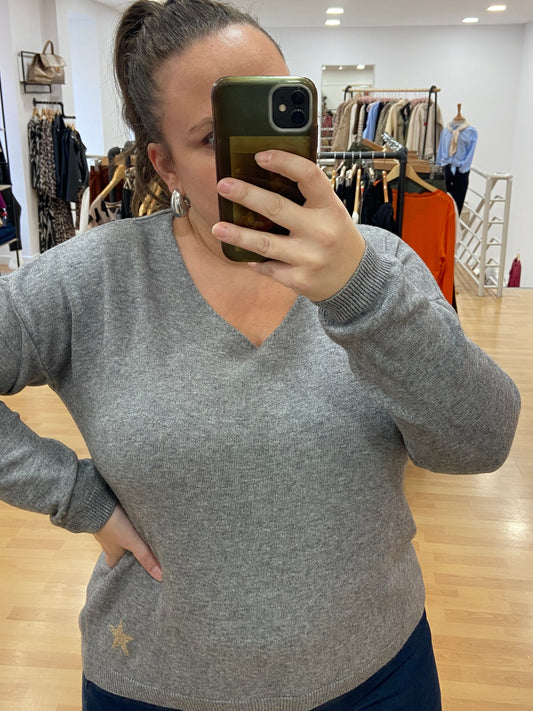 Pull gris ETOILE