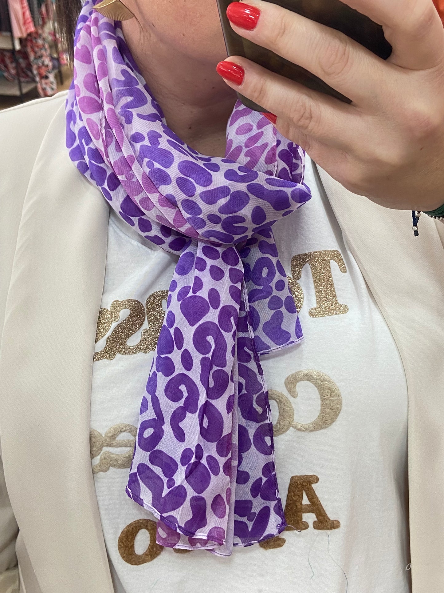 Foulard violet ANIMAL