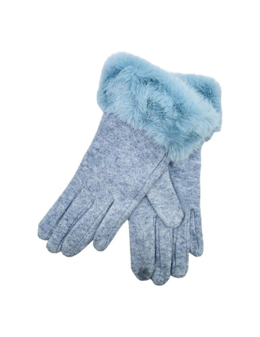 Gants bleu ciel LAINAGE