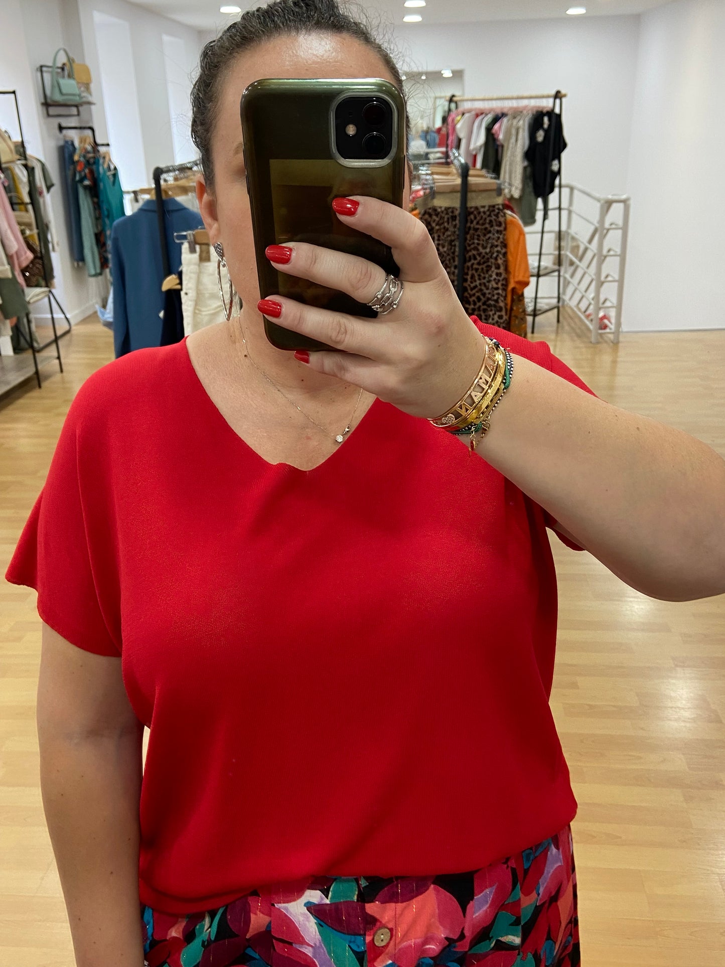 Tee-shirt rouge MAILLE