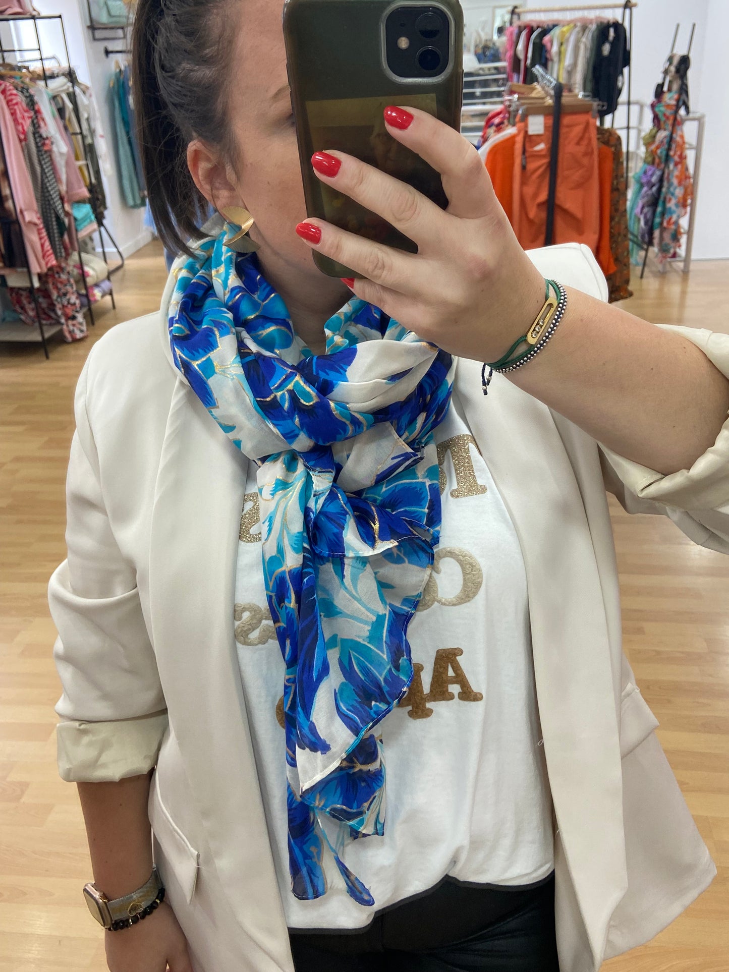 Foulard bleu FLO