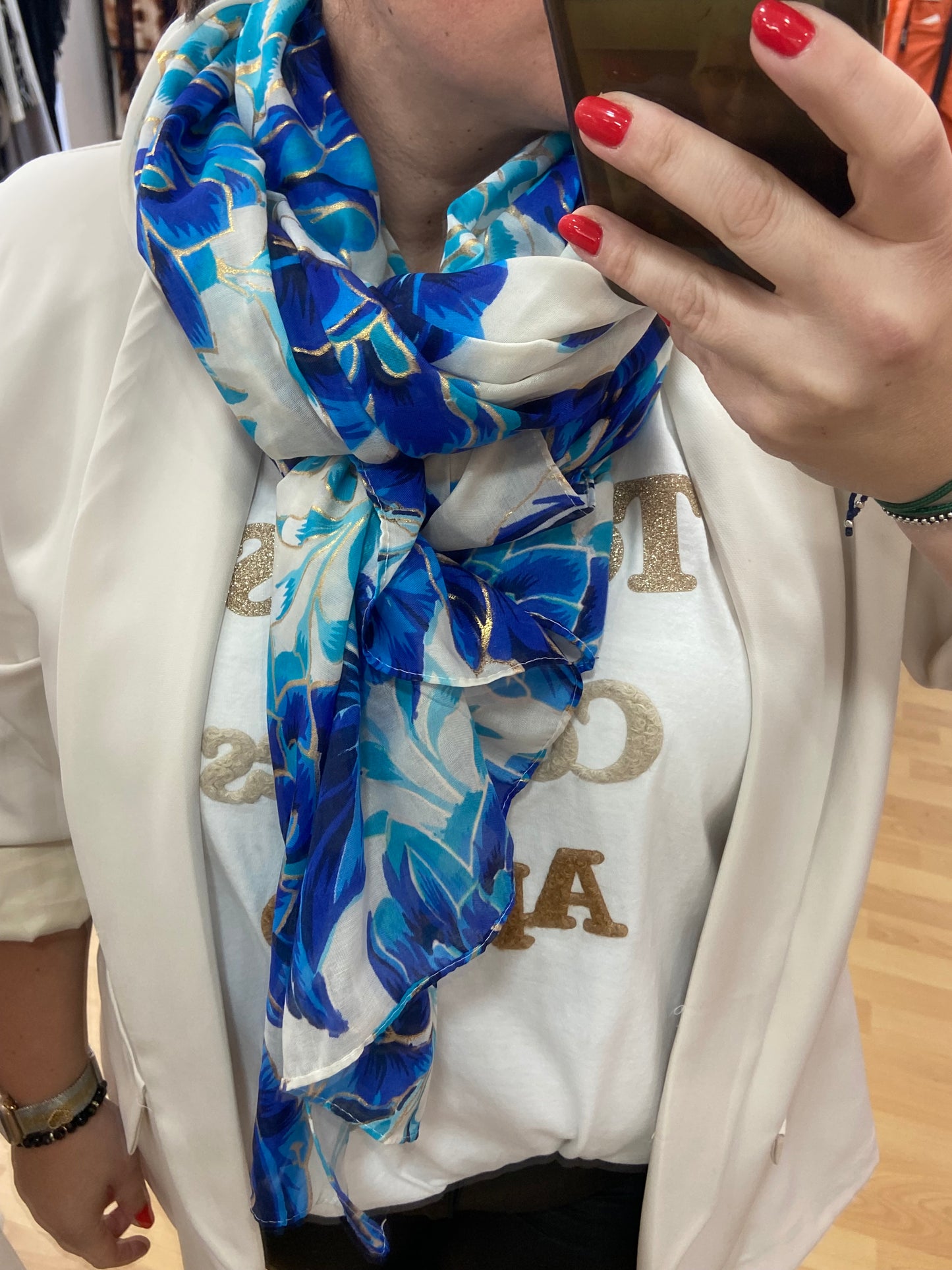 Foulard bleu FLO