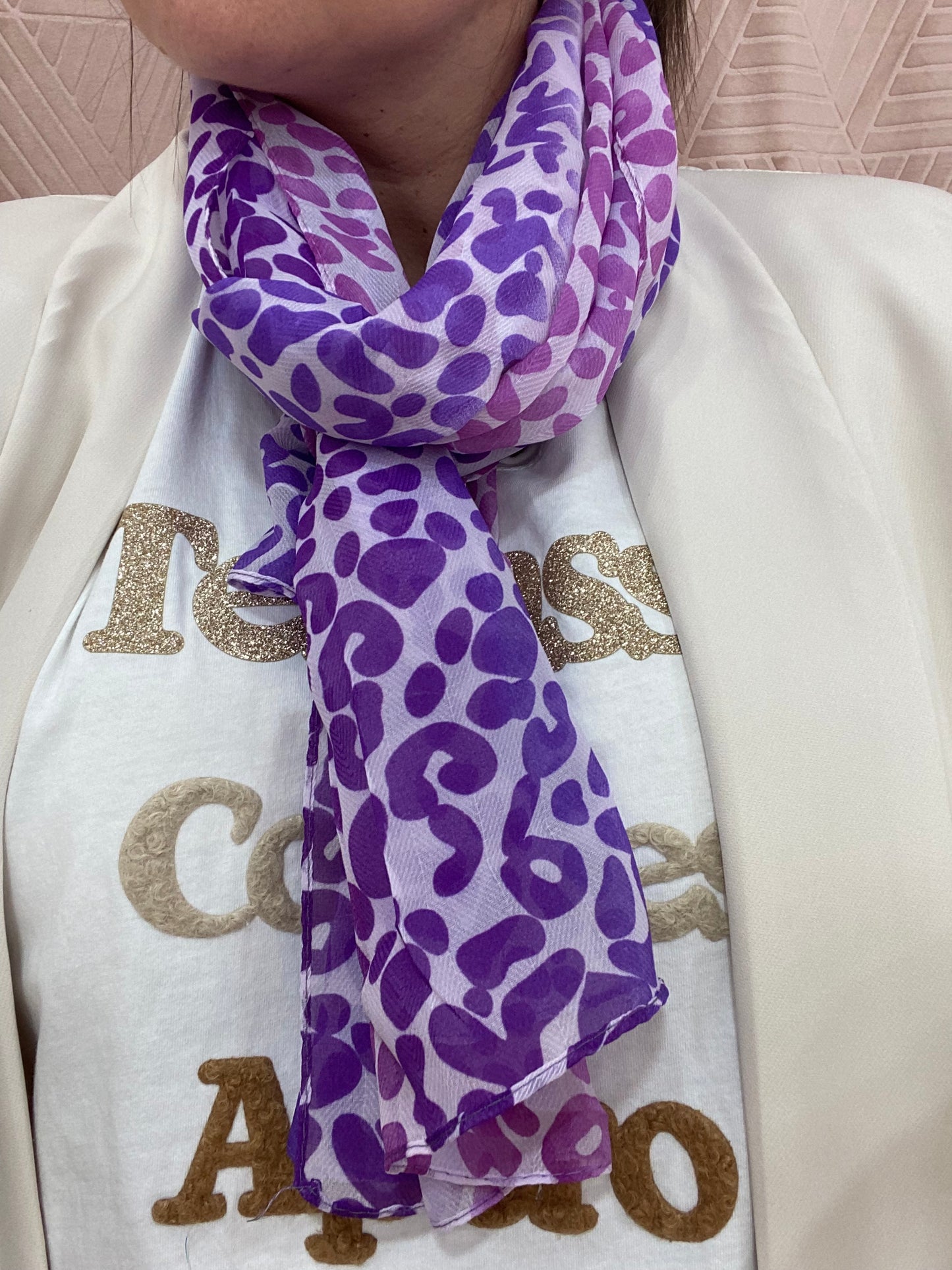 Foulard violet ANIMAL