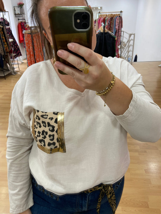 Tee shirt FAUSSE POCHE LEO