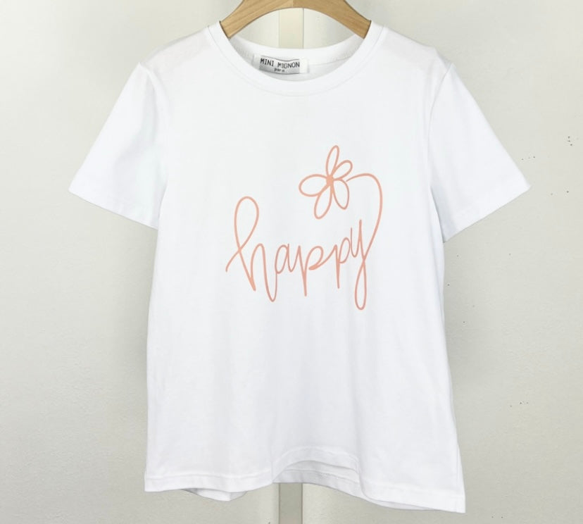 Tee-shirt fillette HAPPY