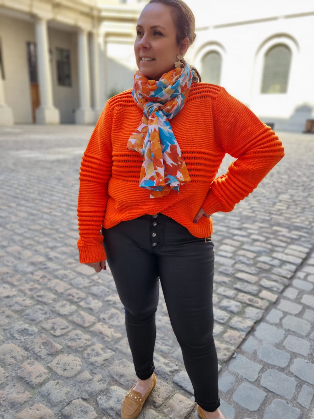 Foulard orange CAVALAIRE