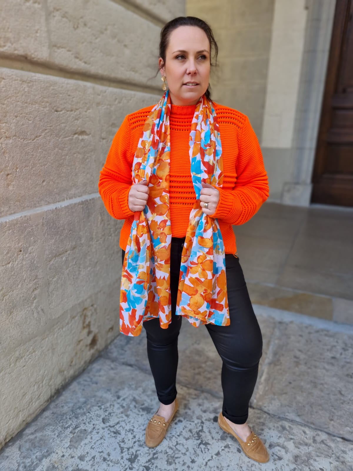 Foulard orange CAVALAIRE