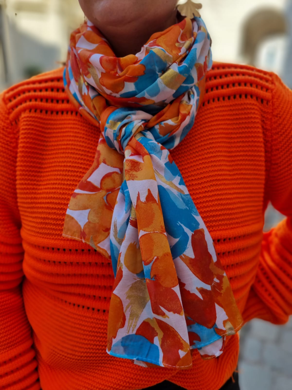 Foulard orange CAVALAIRE