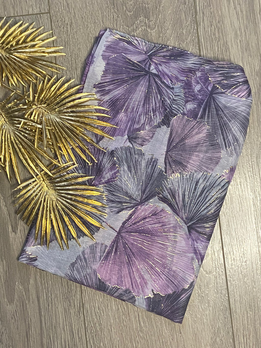 Foulard soie violet KAPUCINE